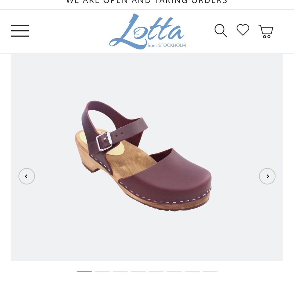 Lotta from Stockholm aubergine low heel clog
